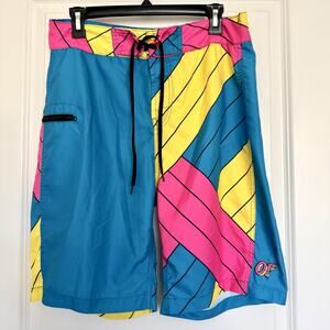 OFWGKTA Odd Future Color Block Shorts Men’s Medium Swim Board Beach Trunks Pink